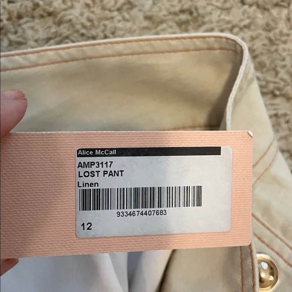 ALICE McCall the LOST PANT high waist wide leg linen culotte ankle pant NWT 8 - Picture 14 of 16